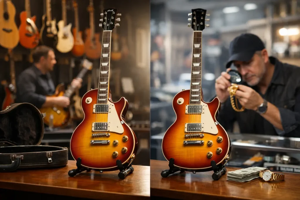 Guitar Dealer vs Pawn Shop for Your Les Paul